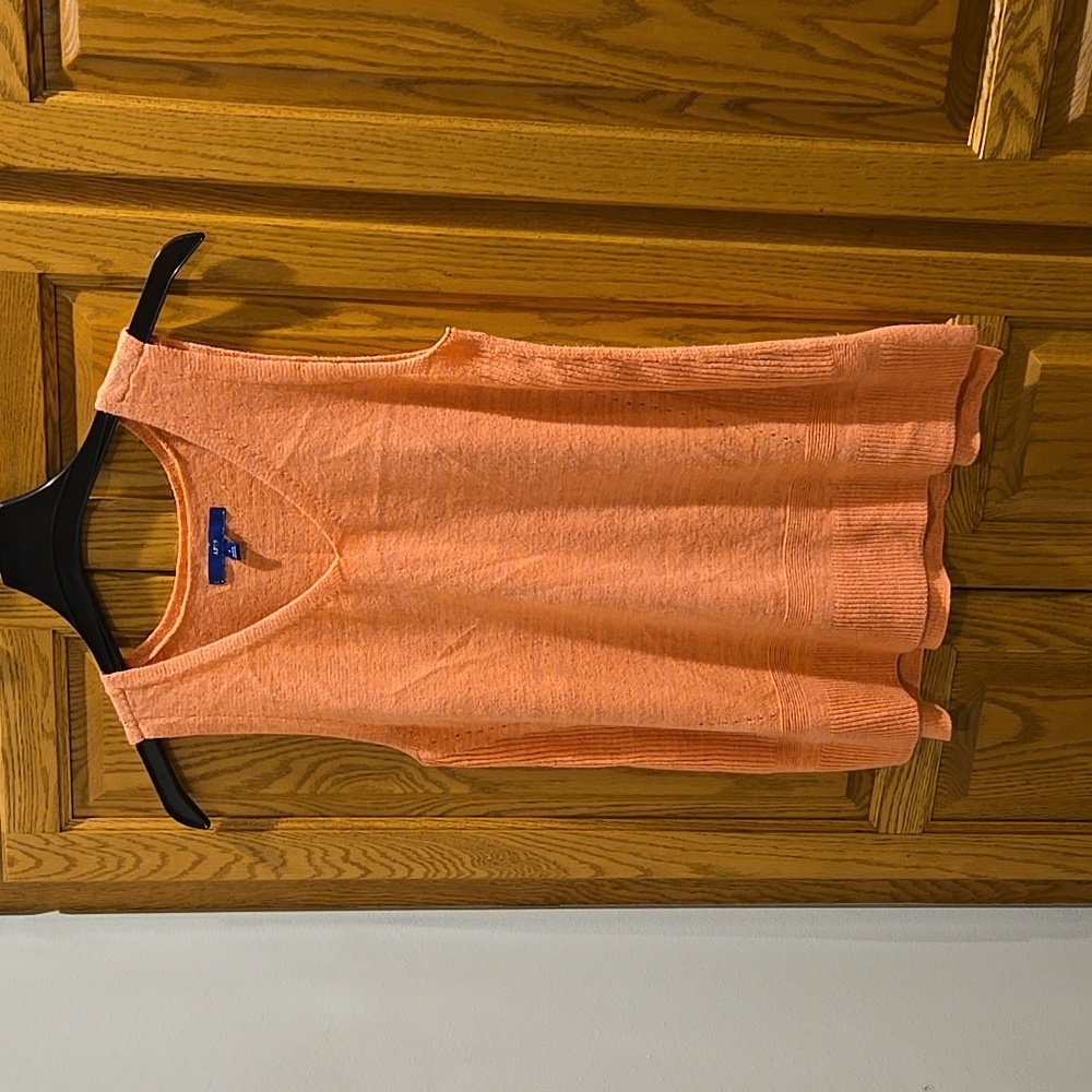 SOLD Orange Sleeveless Knit Top